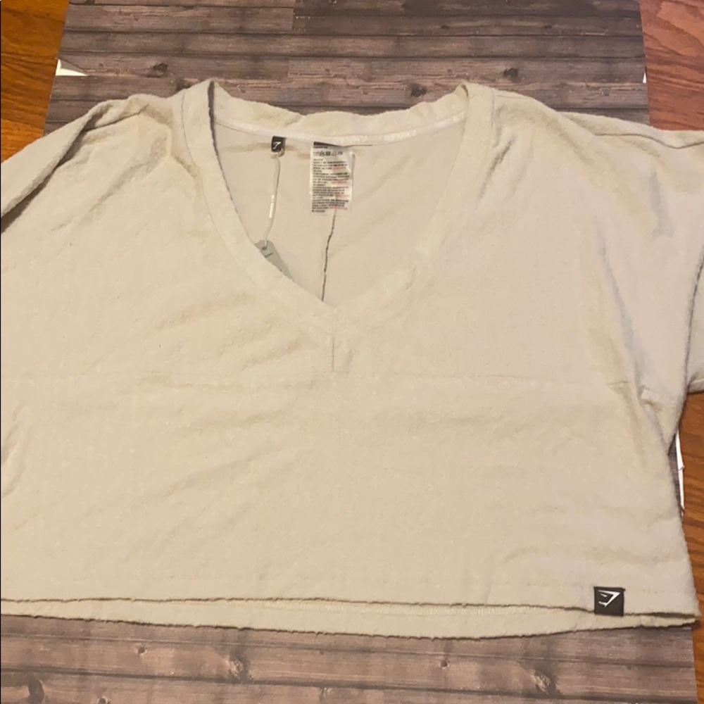 🆕 GYMSHARK Towel Long Sleeve Sweater Washed Beige